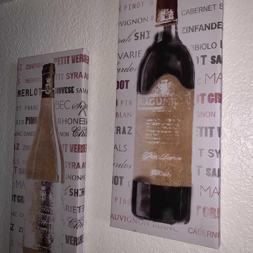 Two Wine Canvases - Picture 2 of 5